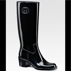 Gucci Interlocking G Logo Rubber Rain Boots